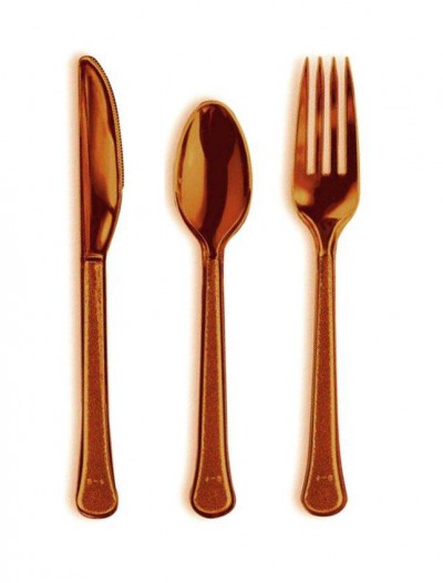 Chocolate Brown Forks  Knives Spoons (8 each)