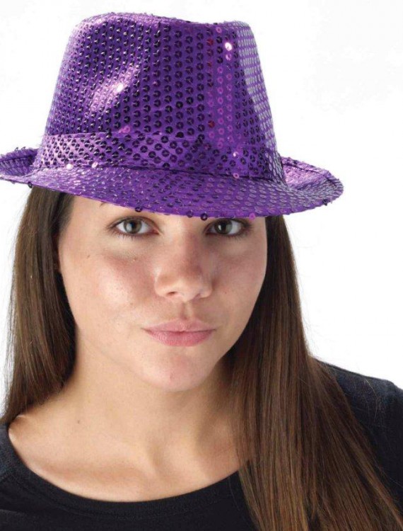 Mardi Gras - Purple Sequin Fedora