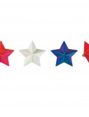 Iridescent 3D Red  White  and Blue Star Picks (12 count)