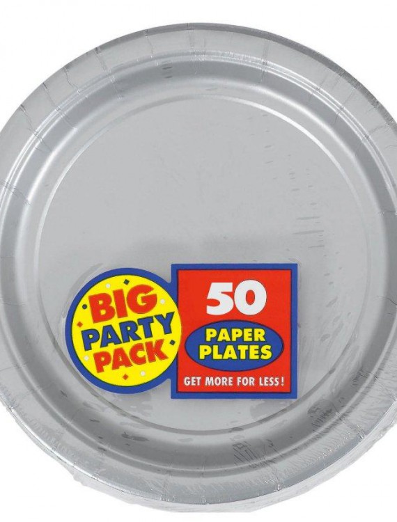 Silver Big Party Pack - Dessert Plates (50 count)
