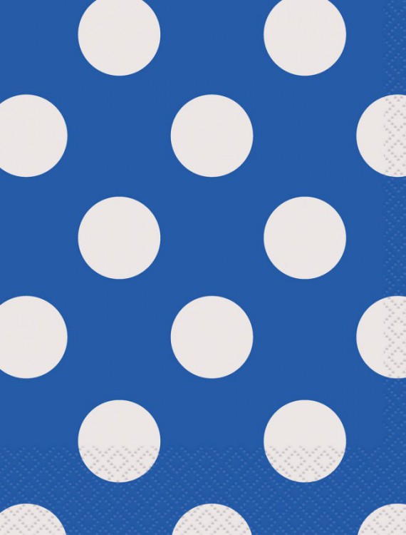 Blue and White Dots Lunch Napkins (16)