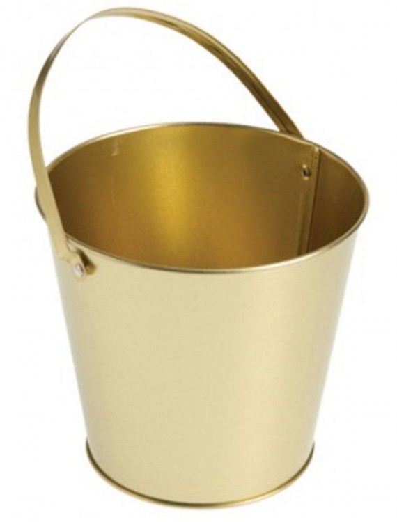 Metal Bucket - Gold