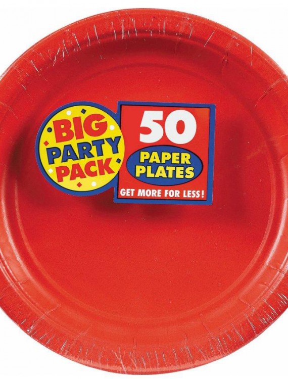 Apple Red Big Party Pack - Dessert Plates (50 count)