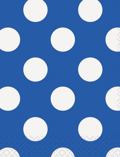 Blue and White Dots Beverage Napkins (16)