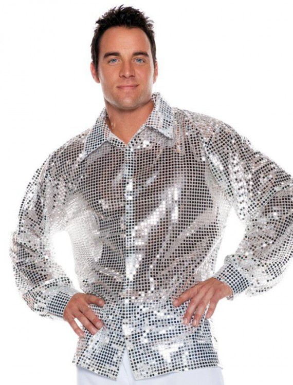 Silver Sequin Adult Plus Shirt