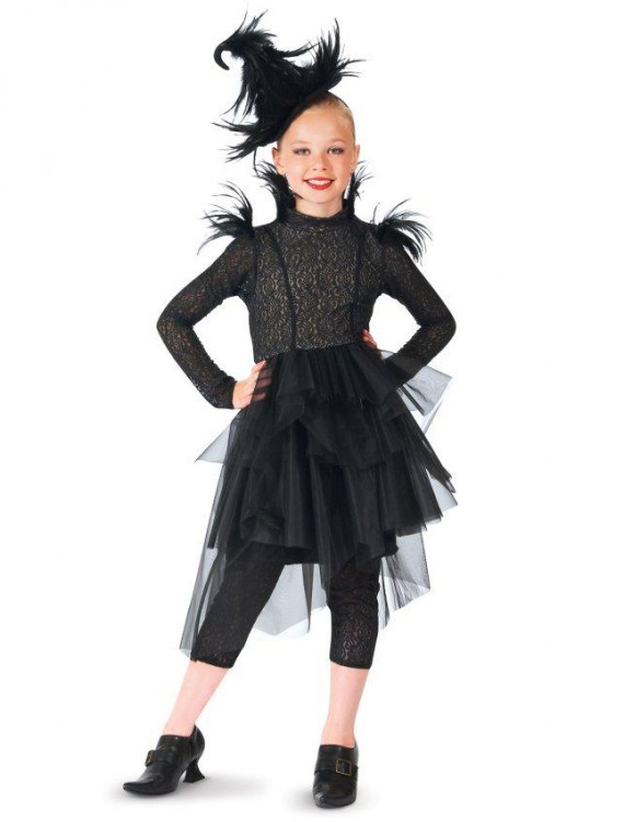 Black Feather Witch Kids Costume