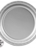 Shimmering Silver (Silver) Paper Dessert Plates (24 count)