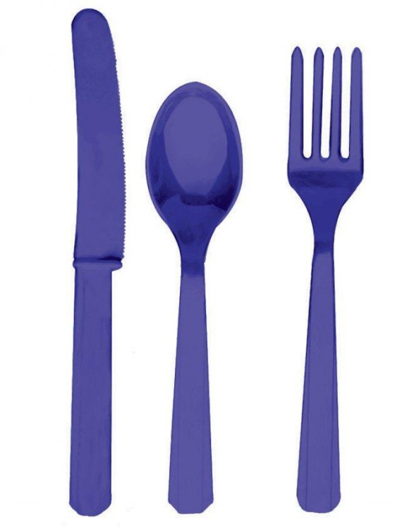 Purple Forks  Knives Spoons (8 each)