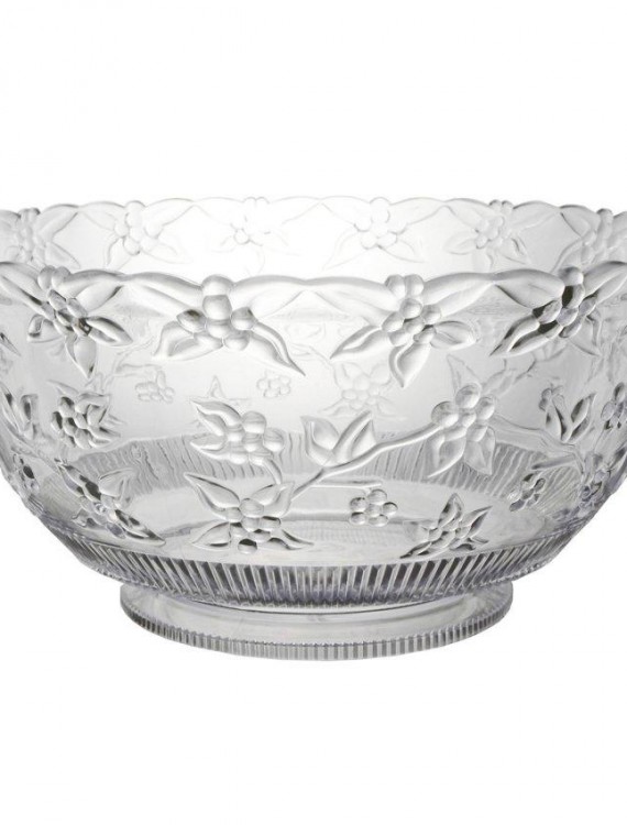 8 Quart Embossed Clear Punch Bowl