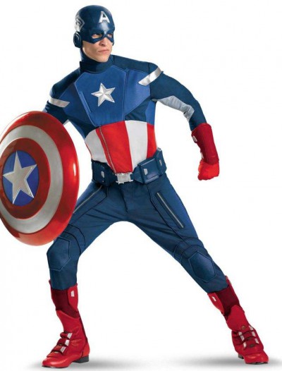 The Avengers Captain America Elite Adult Plus Costume