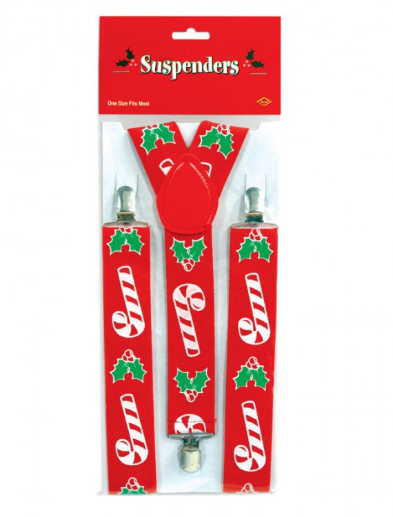 Candy Cane Holly Suspenders