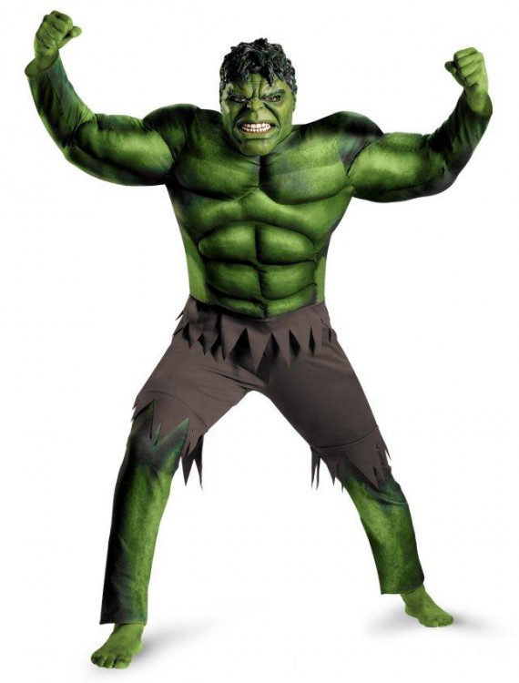 The Avengers Hulk Muscle Adult Plus Costume