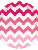 Chevron Pink Dinner Plates (8 count)