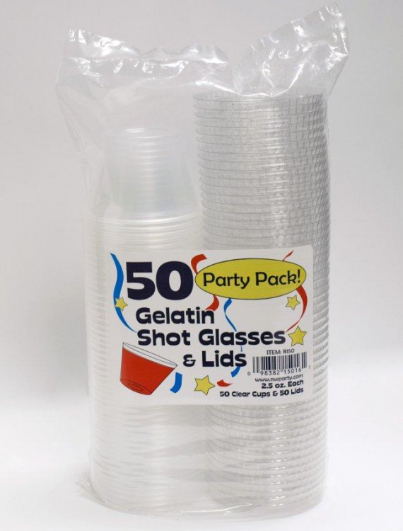 Gelatin Plastic Shot Glasses (50 count)