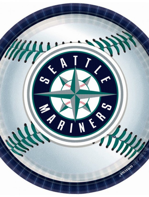Seattle Mariners Baseball - Round Dinner Plates (18 count)