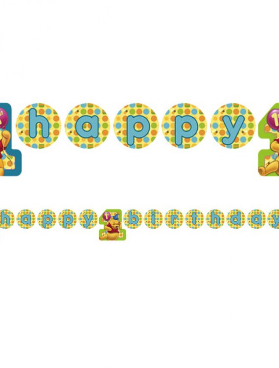 Disney 8' Pooh's First Birthday Banner