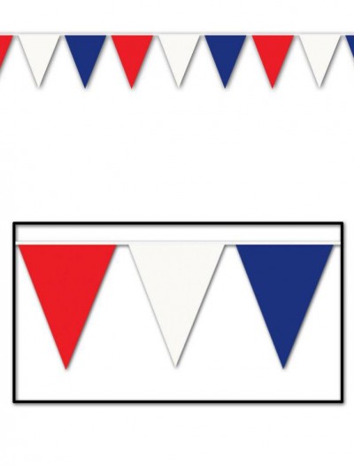 Red  White  and Blue 30' Outdoor Pennant Banner