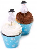Snowflake Cupcake Wrappers Picks (12 count)