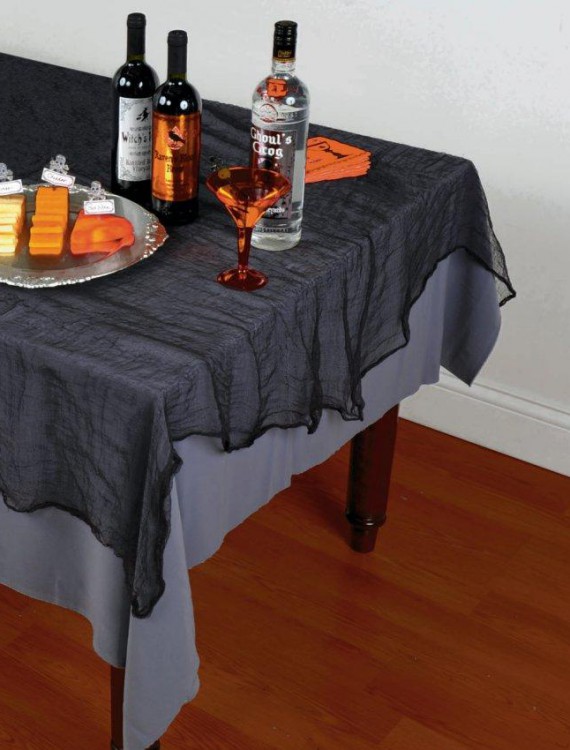 Black Cheesecloth Tablecover