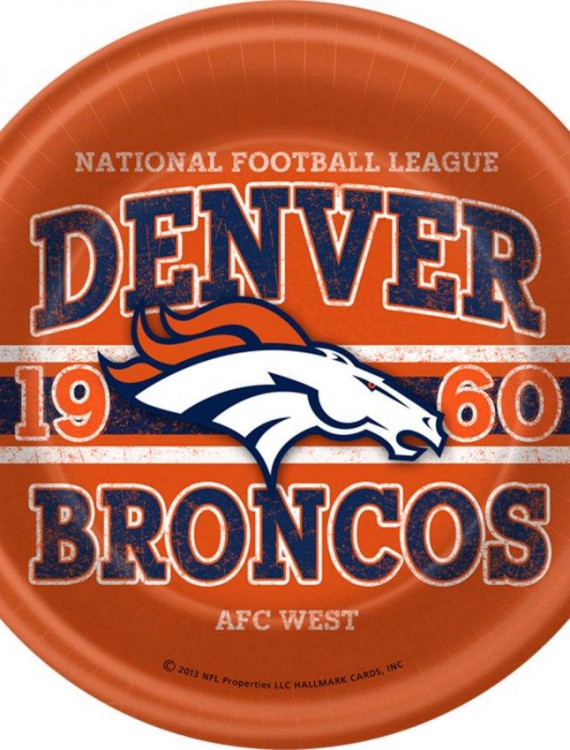 NFL Denver Broncos Dinner Plates (8 counts)