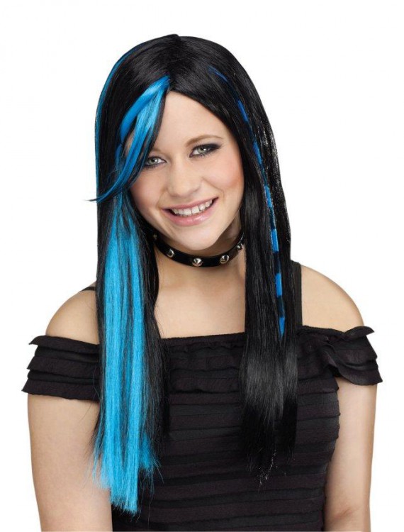 Rave Blue Child Wig