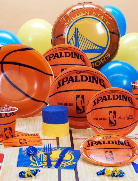 Golden State Warriors NBA Basketball Deluxe Party Kit