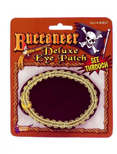 See Through Eye Patch with Gold Trim