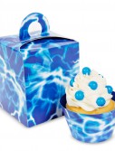 Blue Lightening Cupcake Boxes (4 count)