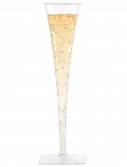 Square 5 oz. Premium Plastic Champagne Flutes (6 count)