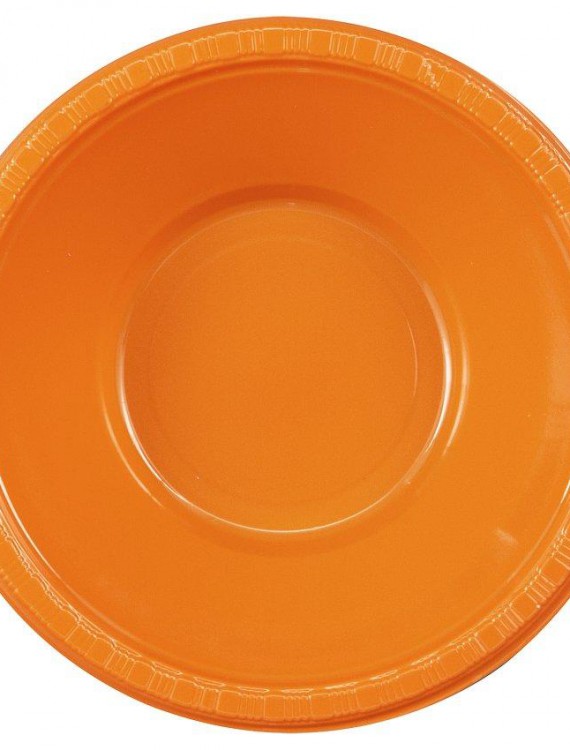 Sunkissed Orange (Orange) Plastic Bowls (20 count)