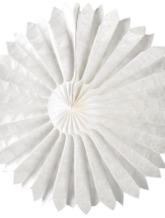 White 22 Paper Tissue Fan
