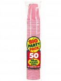New Pink Big Party Pack - 16 oz. Plastic Cups (50 count)