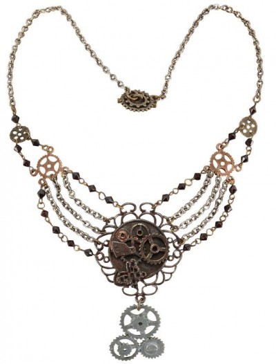 Steampunk Gear Chain Antique Necklace Adult