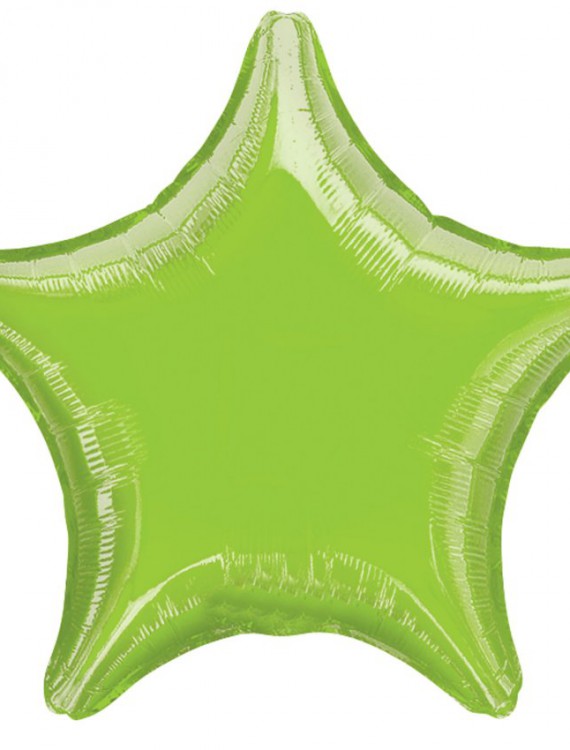 19 Lime Green Star Foil Balloon