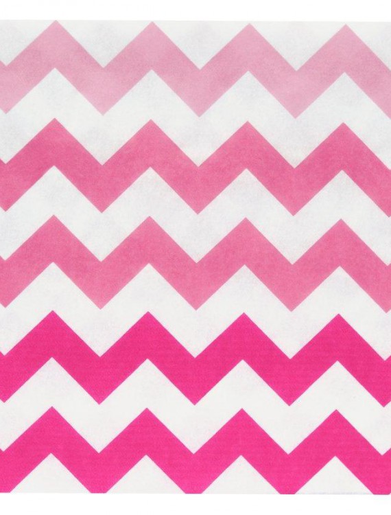 Chevron Pink Lunch Napkins (20 count)