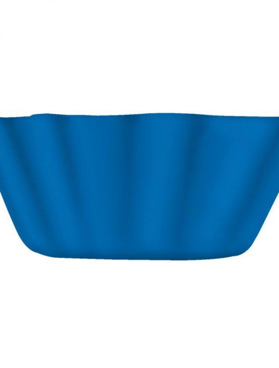 Blue Fluted Plastic Bowl