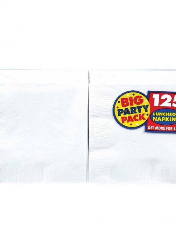 Frosty White Big Party Pack - Lunch Napkins (125 count)