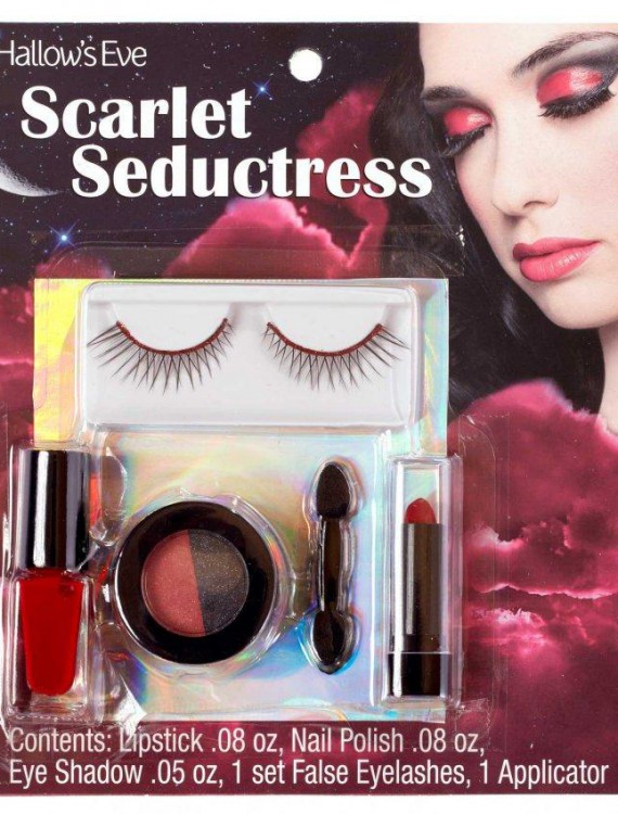 Hallow's Eve Scarlet Seductress Makeup and False Eyelashes Kit Adult