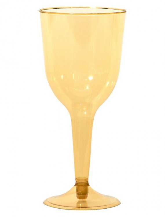 Gold 10 oz. Premium Plastic Wine Glasses (18 count)