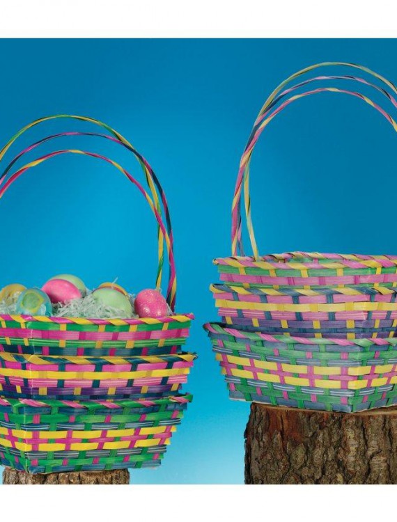 Square Bamboo Easter Basket (1) Assorted