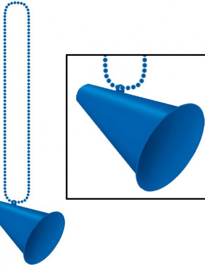 Beads with Megaphone Medallion - Blue