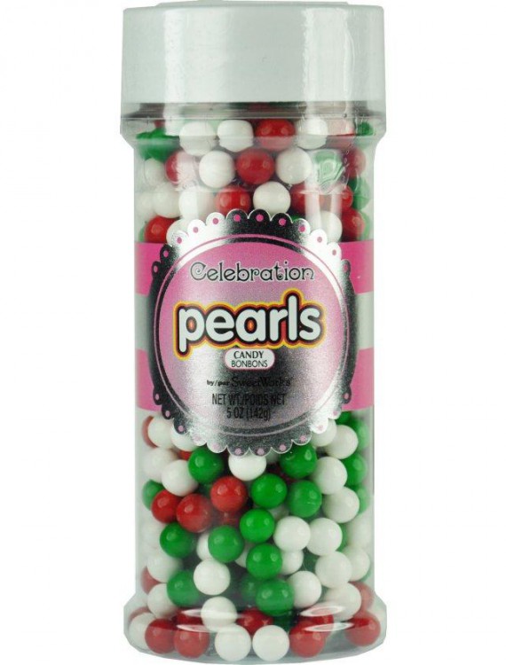 Christmas Pearls Candy Shaker Jar