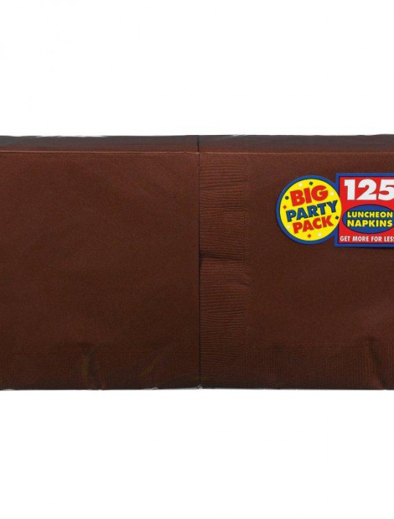 Chocolate Brown Big Party Pack - Lunch Napkins (125 count)