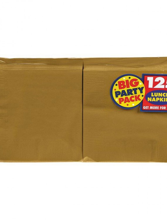 Gold Big Party Pack - Lunch Napkins (125 count)