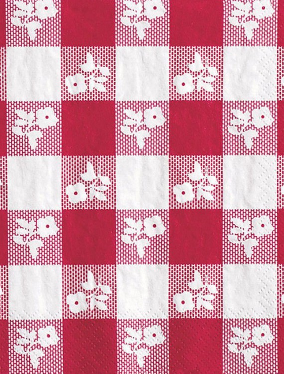 Red Gingham Lunch Napkins (50)