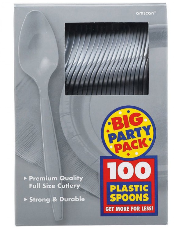 Silver Big Party Pack - Spoons (100 count)