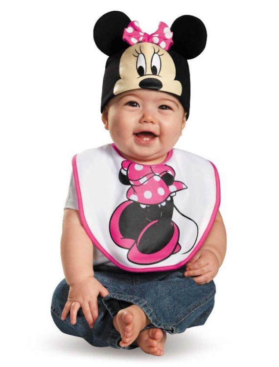 Pink Minnie Mouse Bib Hat