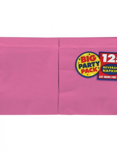 Bright Pink Big Party Pack - Beverage Napkins (125 count)
