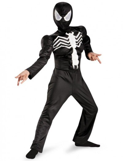 Ultimate Black Suited Spider-Man Muscle Child Costume