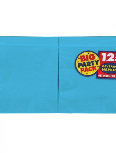 Caribbean Blue Big Party Pack - Beverage Napkins (125 count)